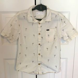 Little boys shirt with palm tree prints